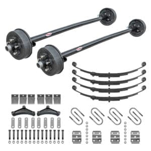 Tandem 3,500 lb Electric Break Trailer Axles Running Gear Set