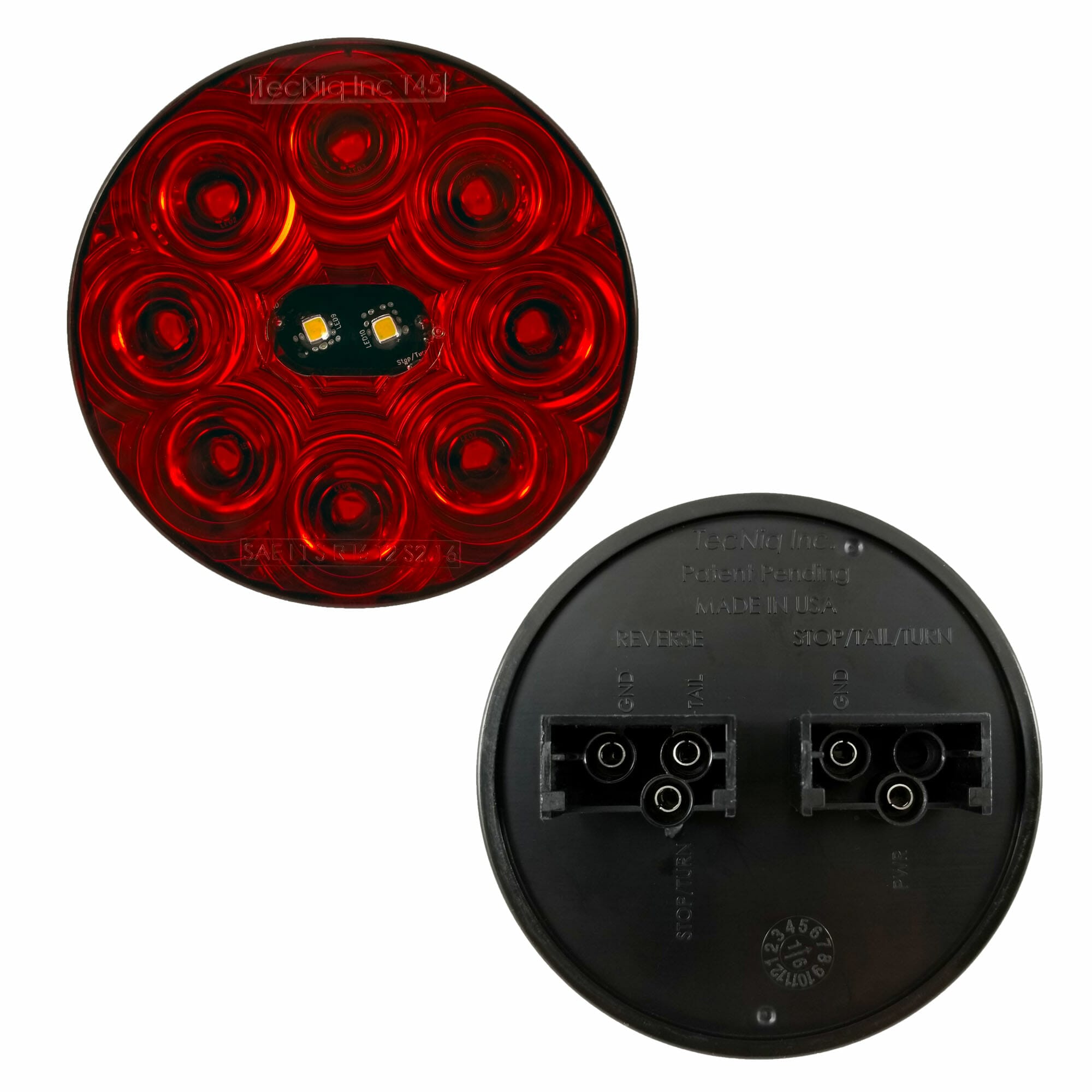 TecNiq T45 Hi Visibility 4” LED Trailer Tail Light Kit, Stop Tail Turn Reverse, IP68 Waterproof, Grommet Mount - Image 5