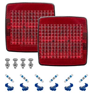TecNiq T85 4 inch LED trailer tail light kit with hardware and wiring connectors