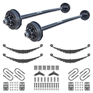 Tandem 7000 lb Electric Brake Trailer Axle Kit