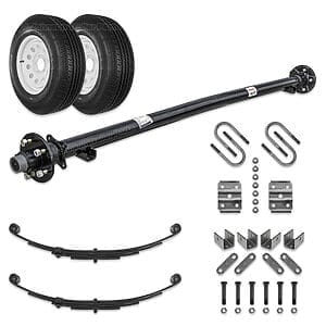 3,500 lb Idler Axle Running Gear Set with Wheel & Tires