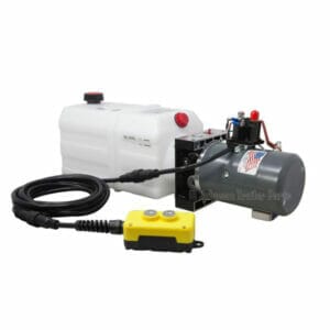 6 Quart 12V KTI single acting hydraulic pump DC-4348 with remote pendant