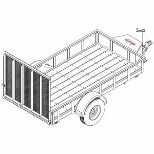 5' x 10' Utility Trailer Plans Blueprints - 3,500 lb Capacity