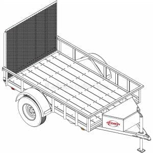 5' x 8' Utility Trailer Plans Blueprints - 3,500 lb Capacity