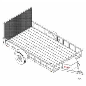 6' 10" x 12' Utility Trailer Plans Blueprints - 3,500 lb Capacity