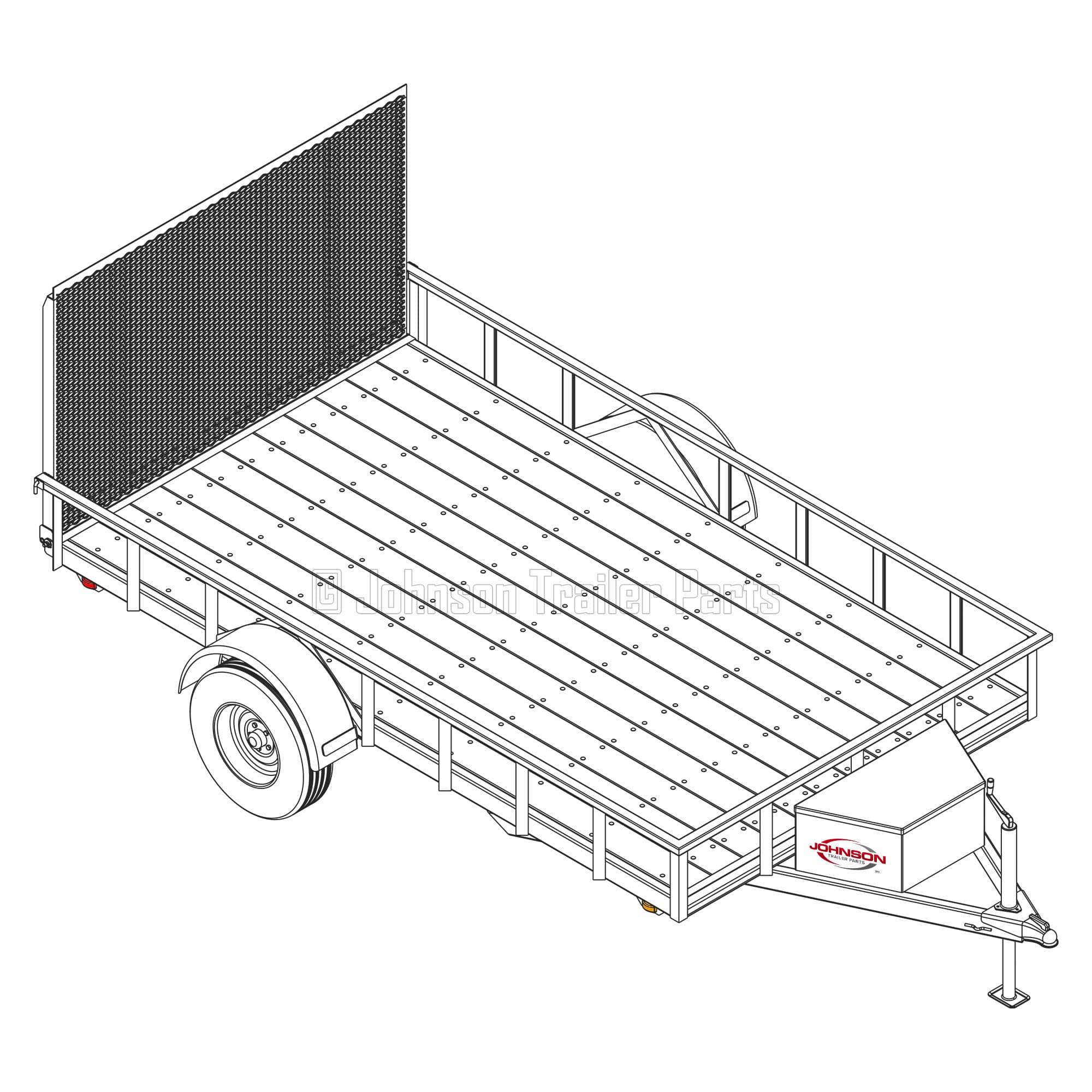 6' 10" x 12' Utility Trailer Plans Blueprints - 3,500 lb Capacity