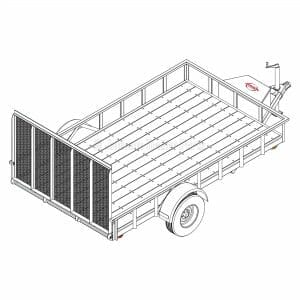 6' 10 x 12' Utility Trailer Plans Blueprints - 5,200 lb Capacity