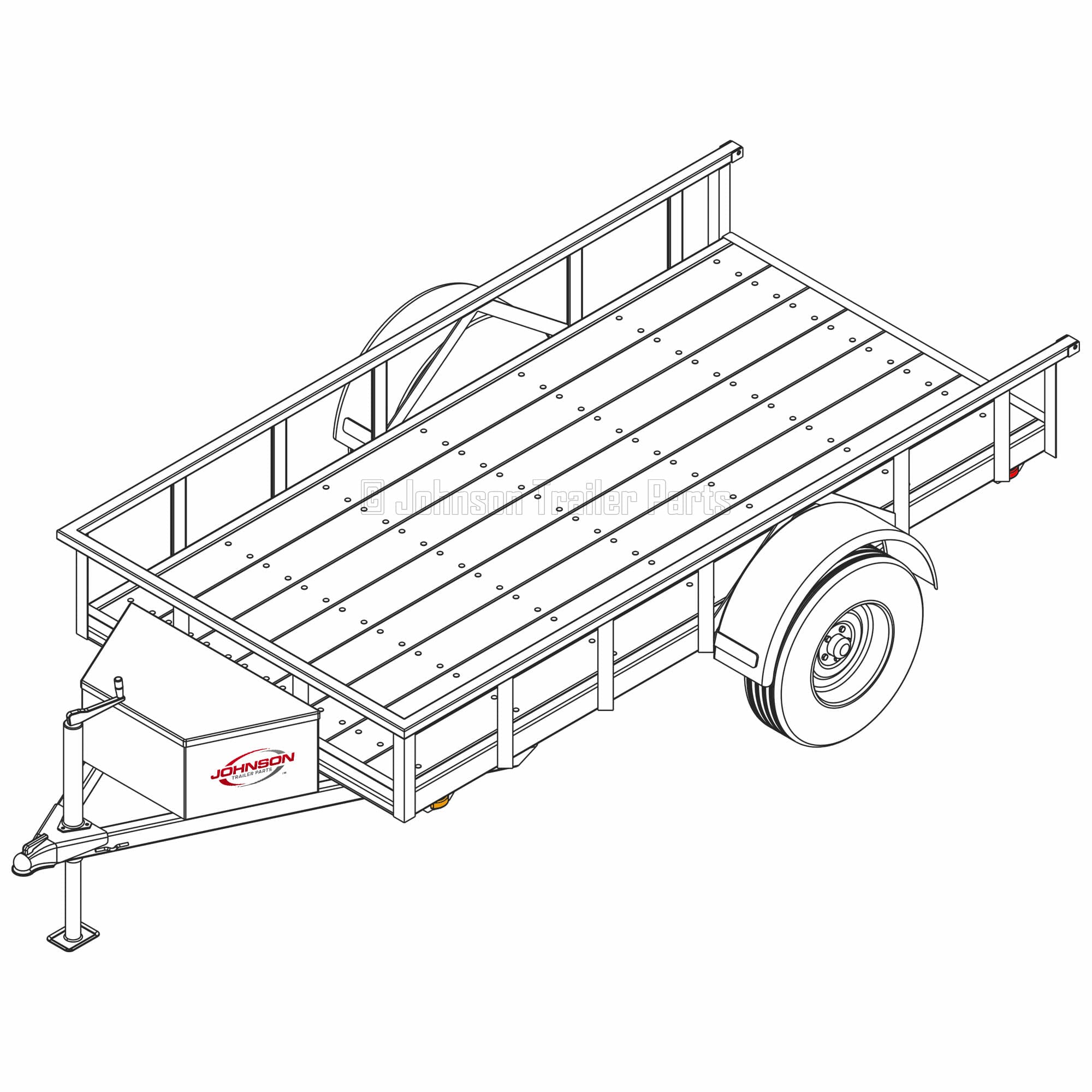 5' x 10' Utility Trailer Plans Blueprints - 3,500 lb Capacity |