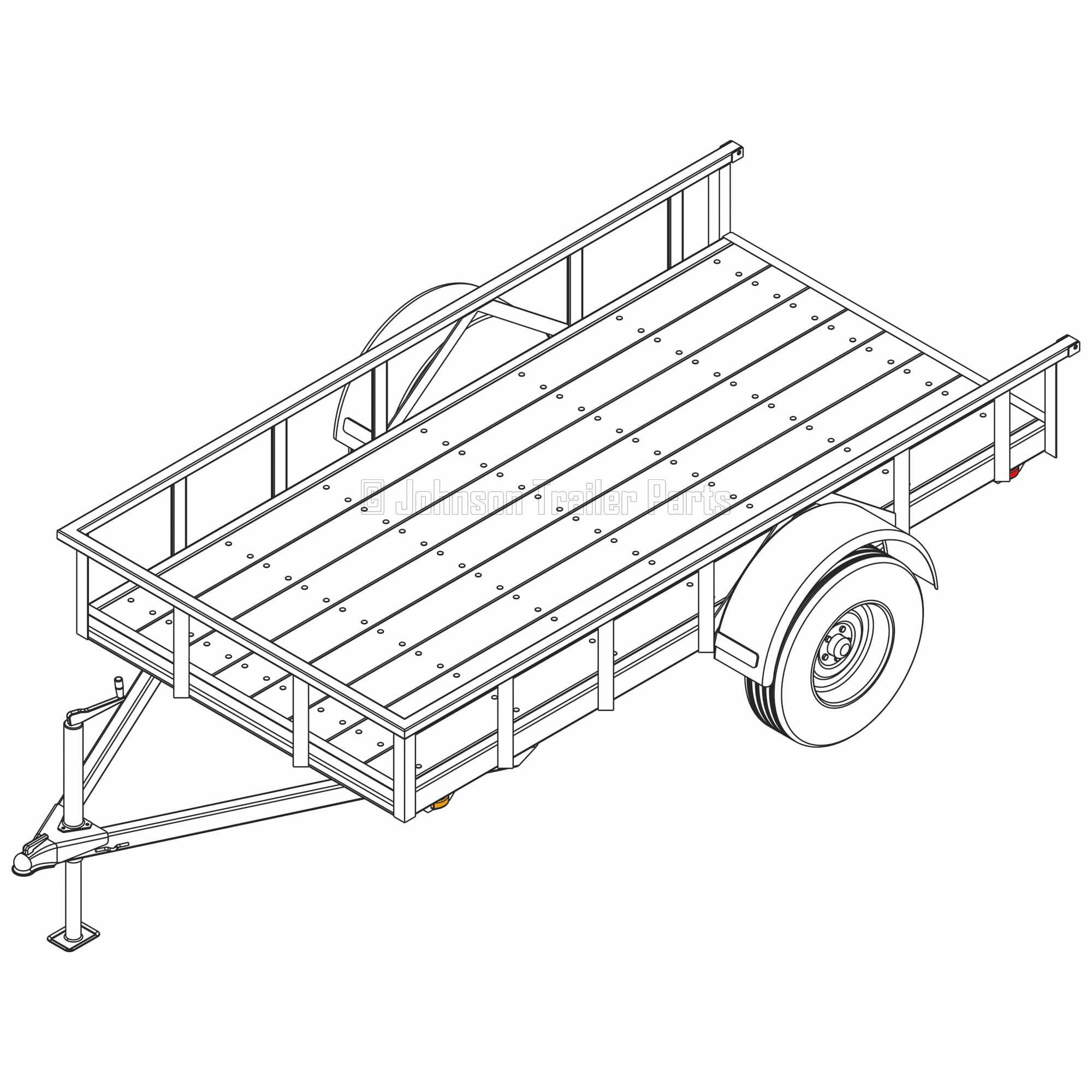5' x 10' Utility Trailer Plans Blueprints - 3,500 lb Capacity |