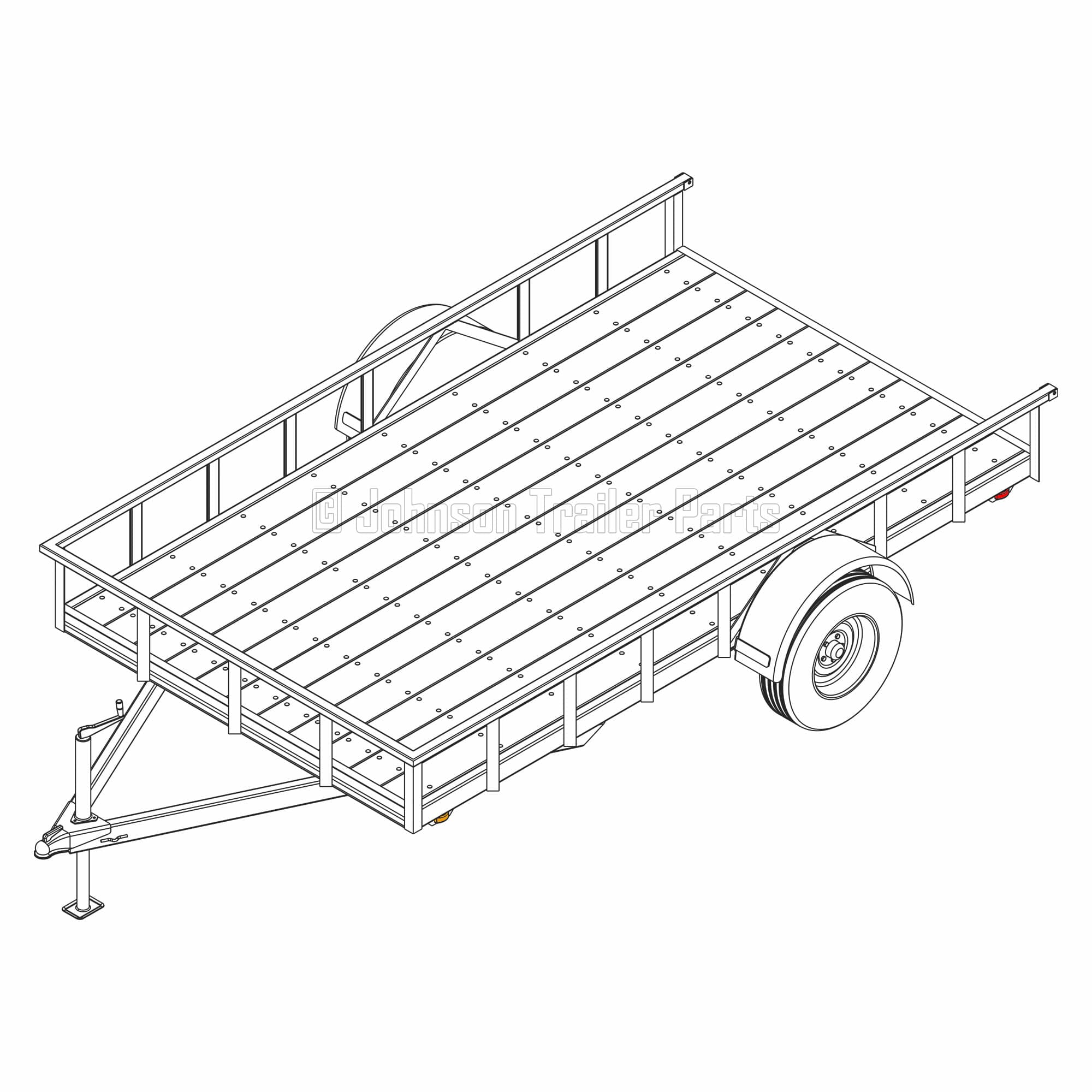 6′ 10″ x 12′ Utility Trailer Plans – 3,500 lb Capacity | 5