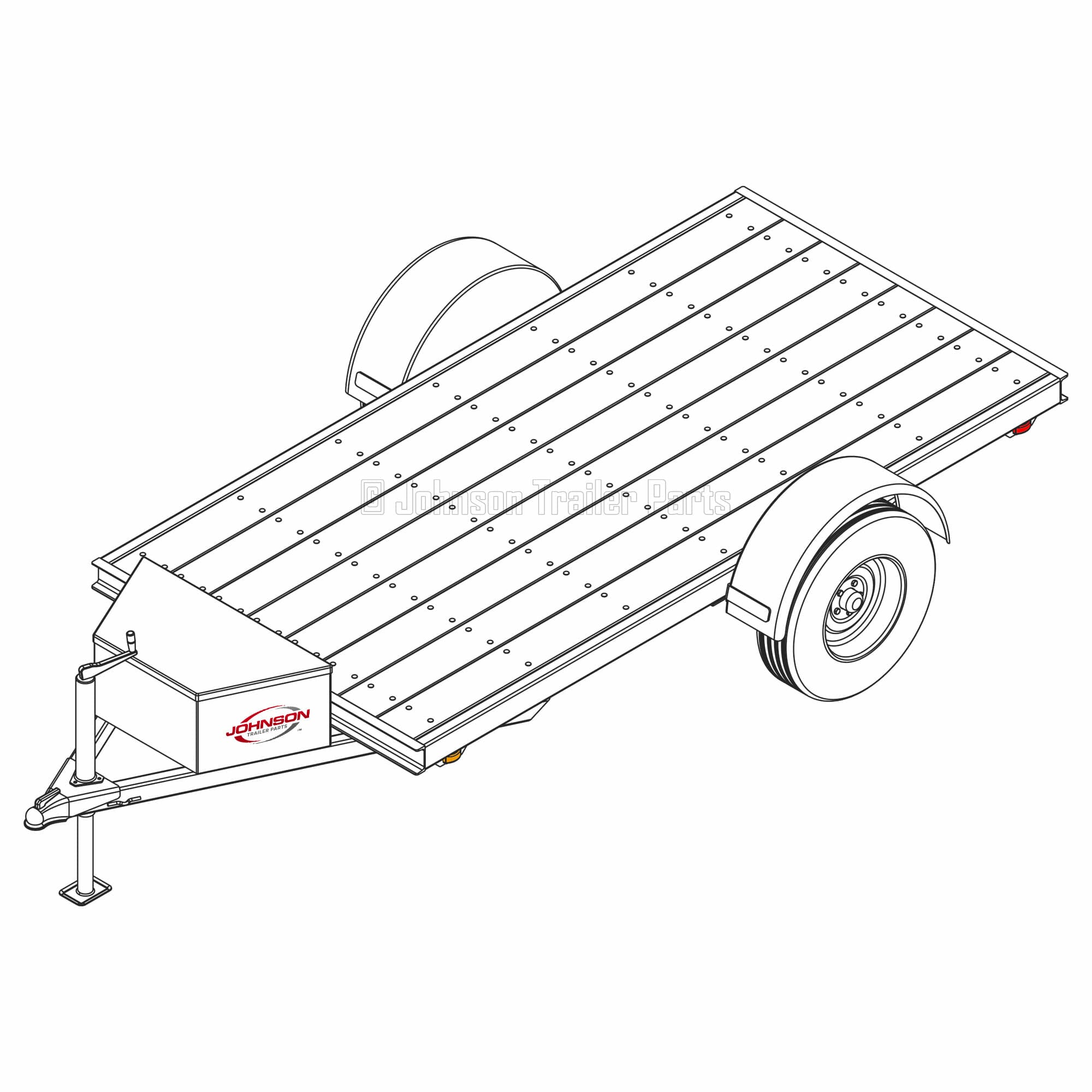 5' x 10' Utility Trailer Plans Blueprints - 3,500 lb Capacity |