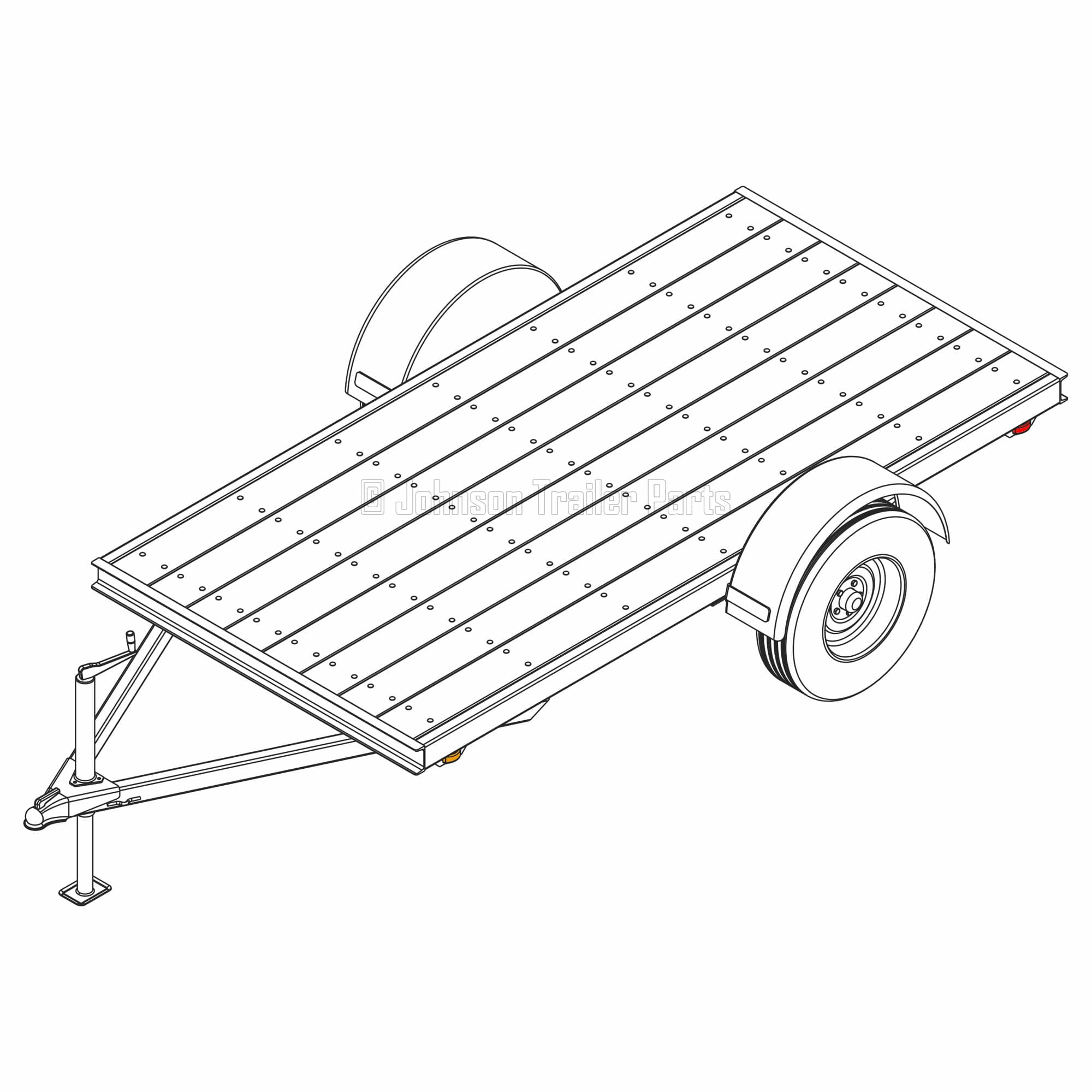 5' x 10' Utility Trailer Plans Blueprints - 3,500 lb Capacity |