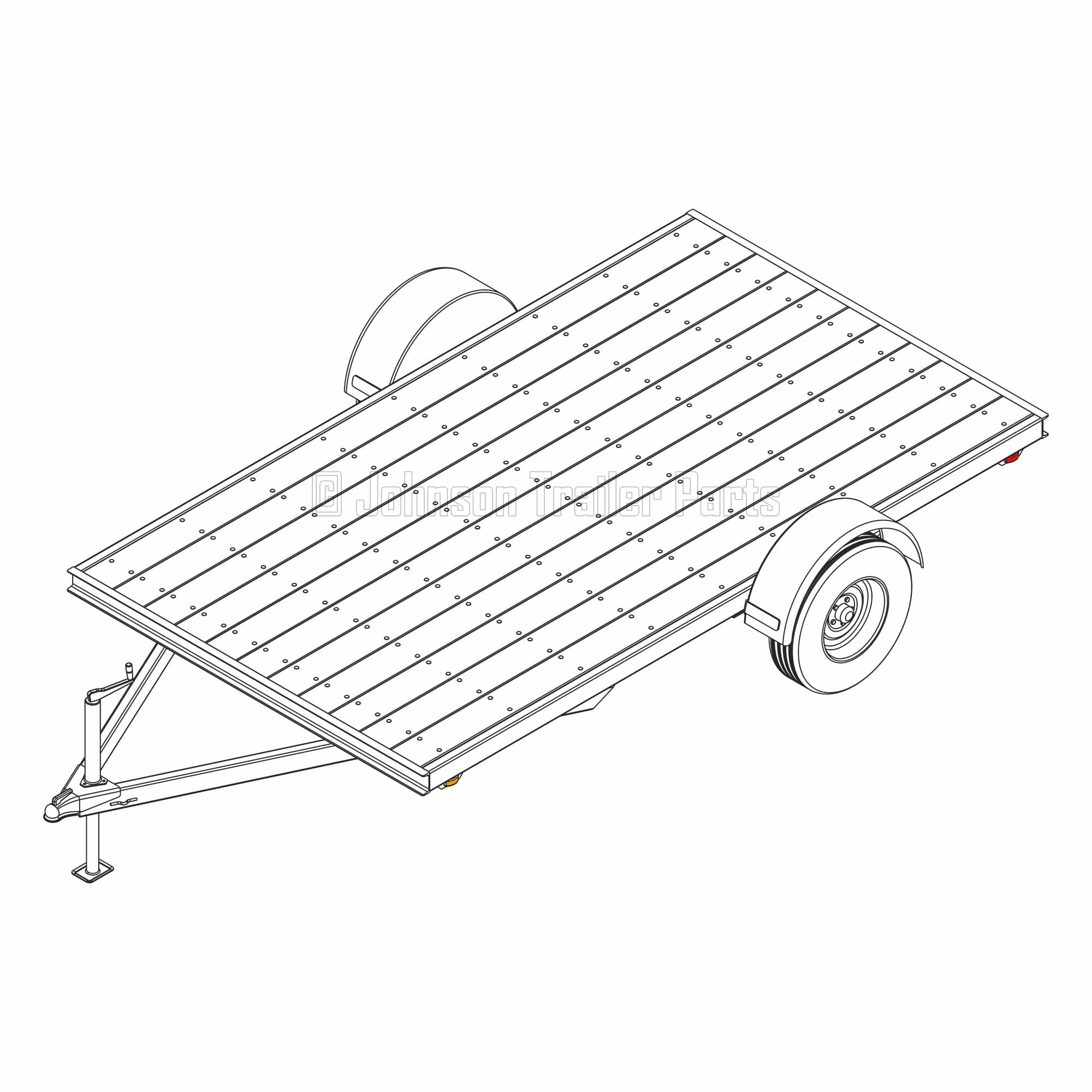 6' 10" x 12' Utility Trailer Plans Blueprints - 3,500 lb Capacity - Image 7