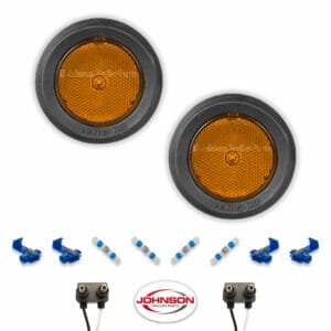 S12 | Pair of 2.5" Grommet Mount Amber LED Side Markers