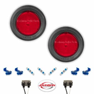 S12 | Pair of 2.5″ Grommet Mount Red LED Side Markers