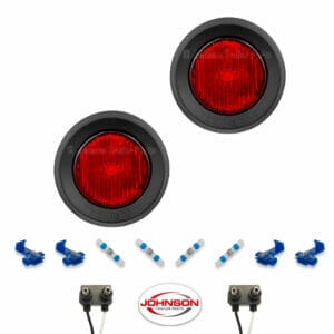 S30 | Pair of 2" Grommet Mount Red LED Side Markers