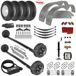 Tandem Drop Axle Trailer Parts Kit - 10.4k Capacity