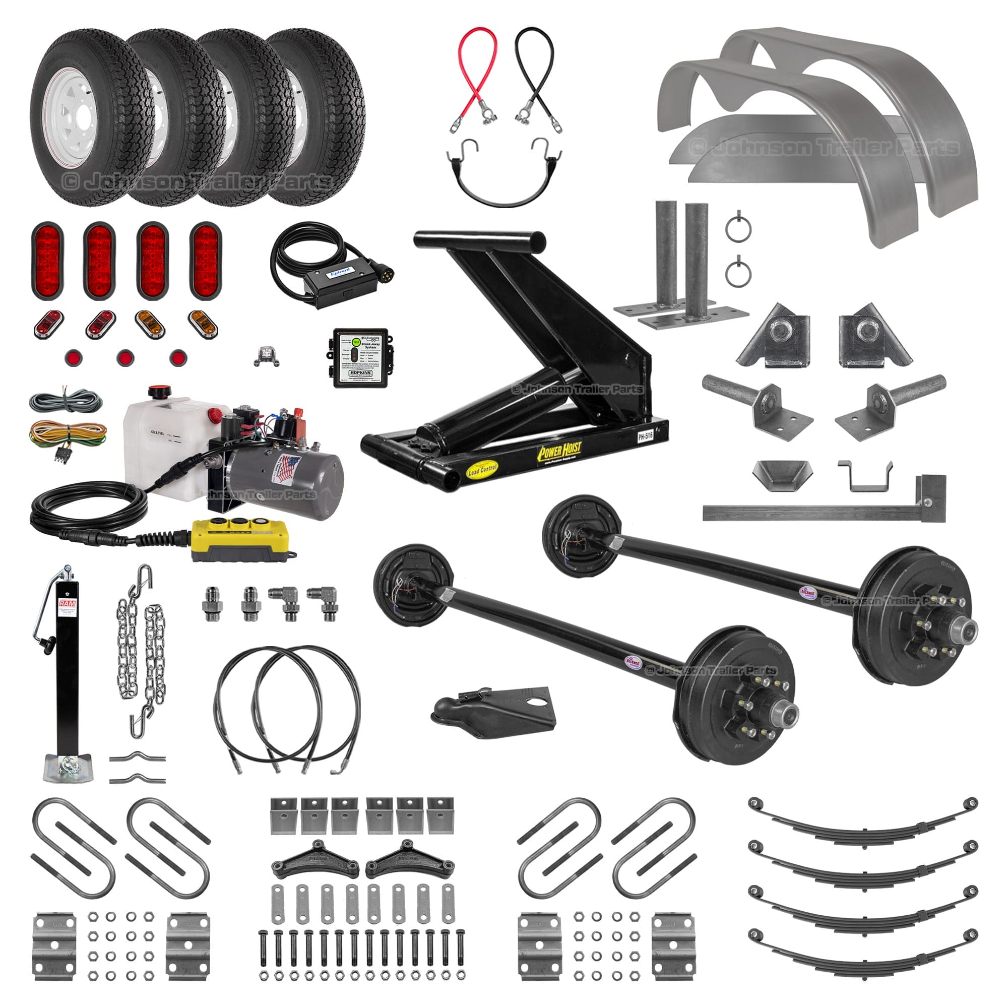 10.4K Dump Trailer Parts Kit - PH516 Hoist