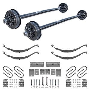 Tandem 7k Electric Brake Axle Kit - Slipper Springs