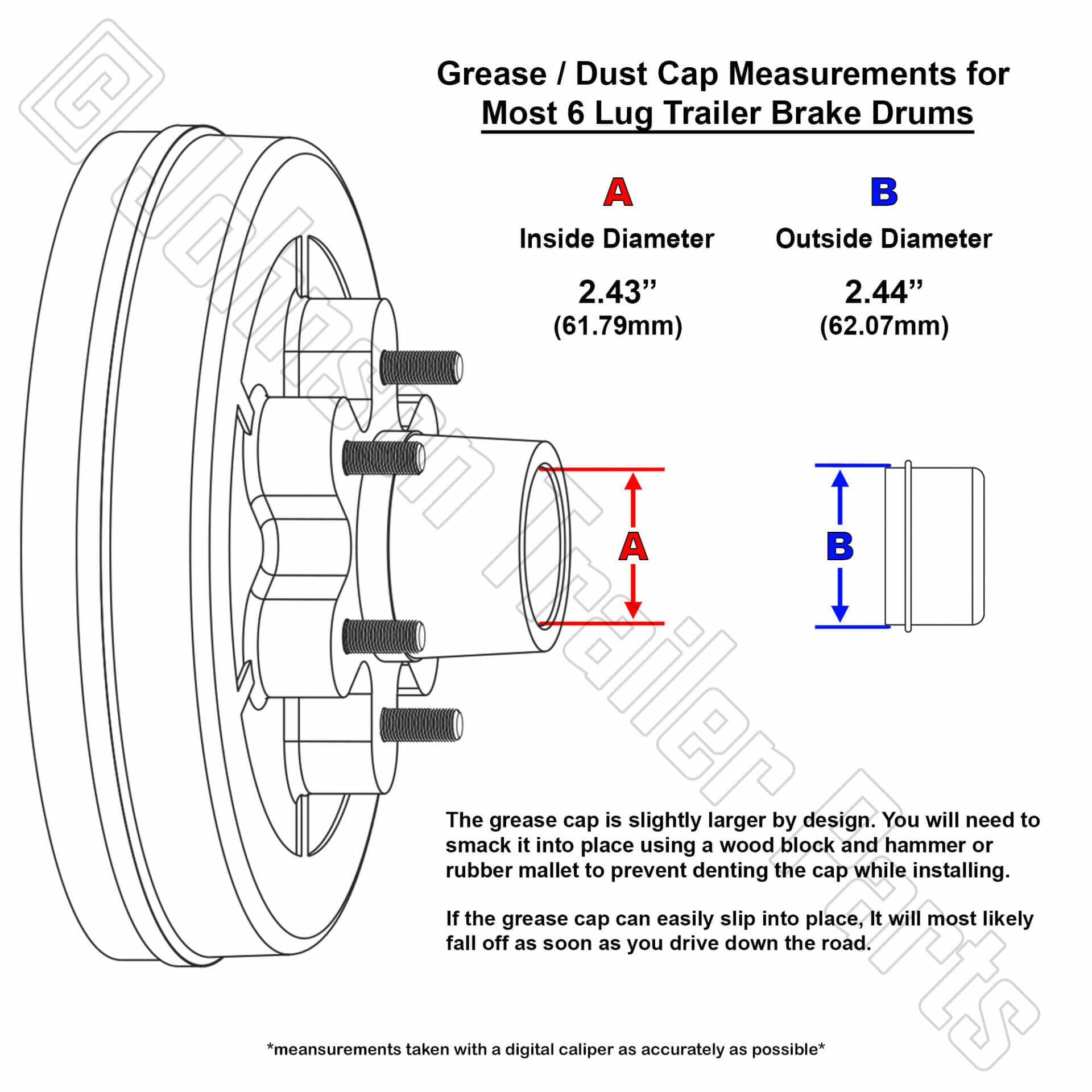 2.44" Grease Caps