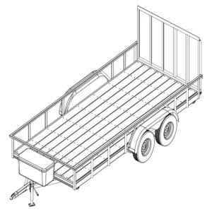 6’10” x 16' Tandem Axle Utility Trailer Plans