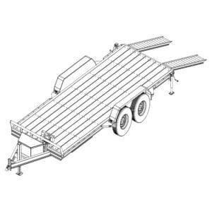 6’10” x 18.5′ Car Hauler Trailer Plans 12k-1