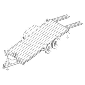 6’10” x 20′ Car Hauler Trailer Plans 10k-1