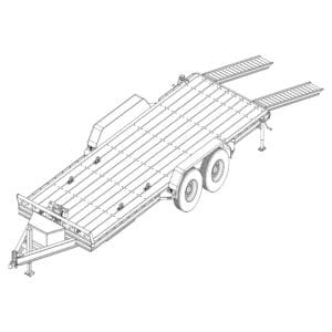 6’10” x 20′ Car Hauler Trailer Plans 14-16k-1