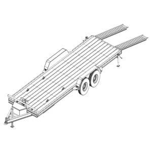6’10” x 24′ Car Hauler Trailer Plans 14-16k-1