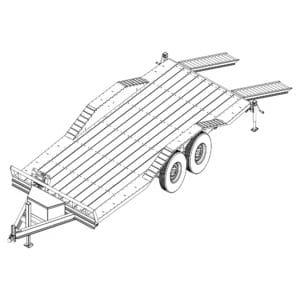 8’6” x 18.5′ Car Hauler Drive Over Fenders Trailer Plans-1