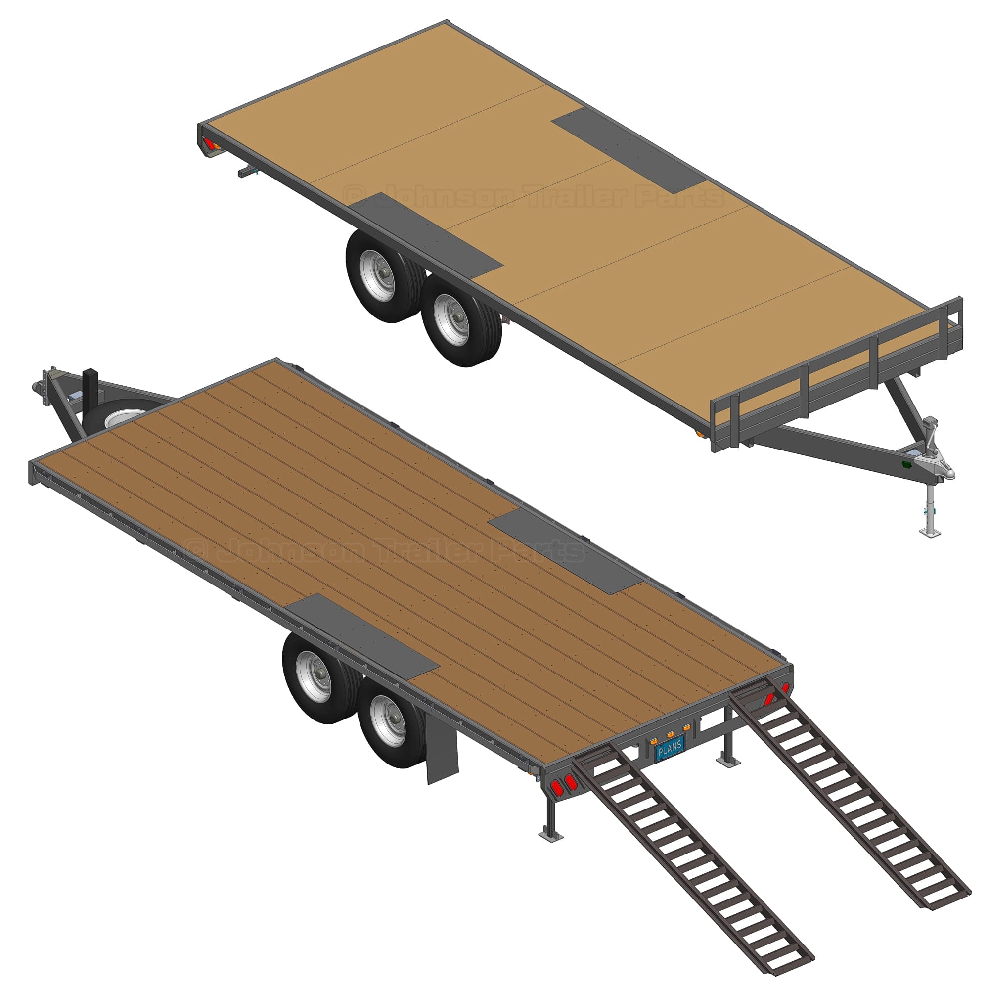 8.5′ x 20′ Deck Over Trailer Plans - 10,400 lbs Capacity - Image 3