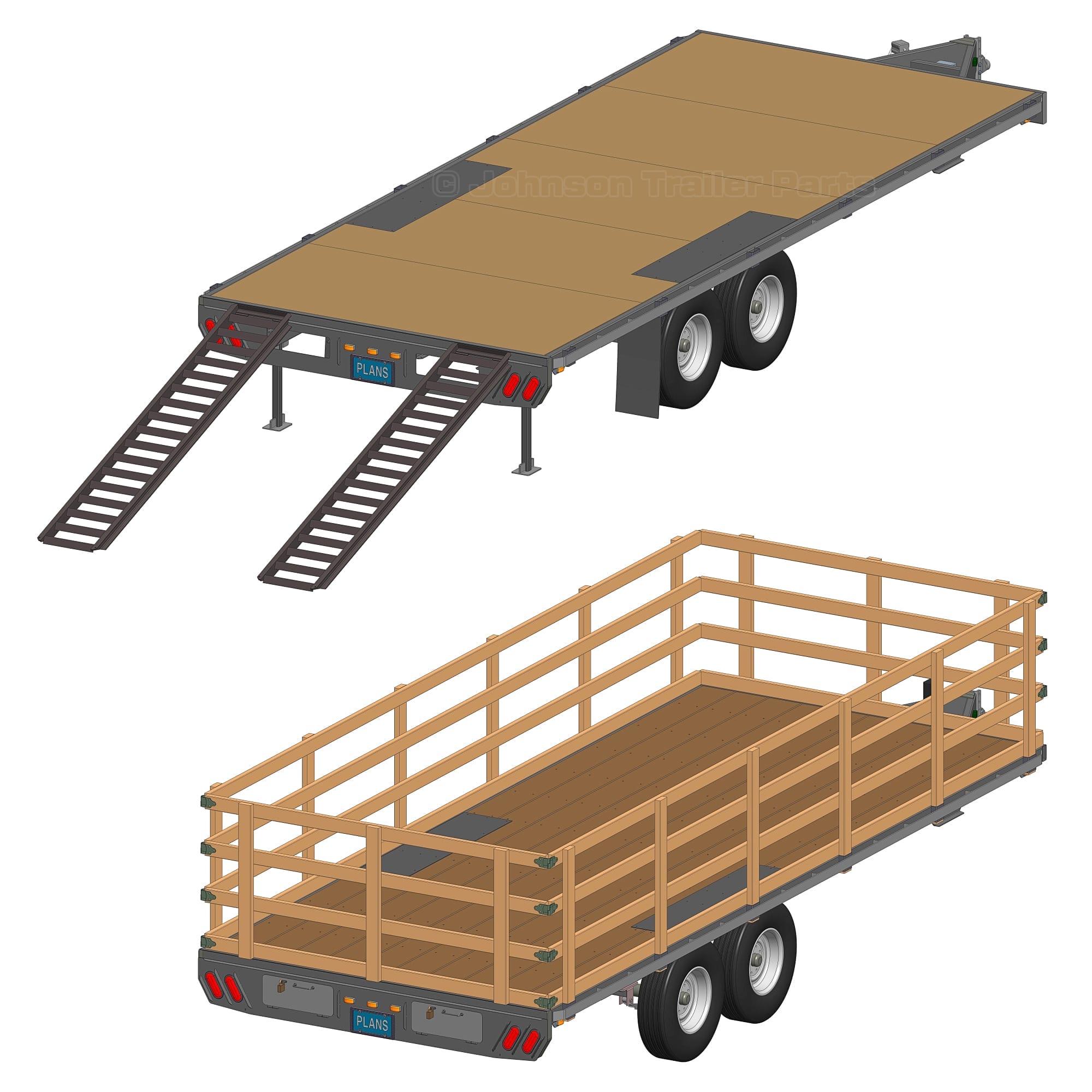 8.5′ x 20′ Deck Over Trailer Plans - 10,400 lbs Capacity - Image 4