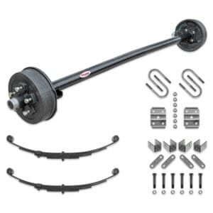 3500 lb Electric Brake Axle Running Gear Set with hangers