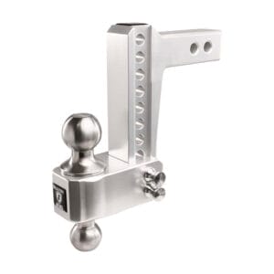 2.0" Aluminum Medium Duty 6" Drop/Rise Hitch w/ Stainless Steel Ball