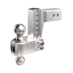2.5" Aluminum Medium Duty 4" Drop/Rise Hitch w/ Stainless Steel Ball