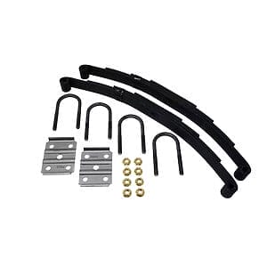 Axle Spring and U-Bolt Kit – (2) 4-Leaf Springs, 1/2" U-Bolts - 3,500 lb Capacity
