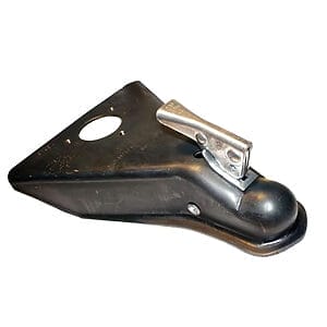 Ram Coupler, 2" Ball, Stamped, Lever Latch, A-Frame Mount, 5,000 Lbs Capacity, Oily