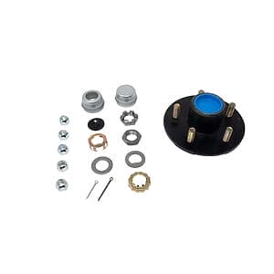 Trailer Parts Pro hub with 5 on 4.5 bolt pattern for 3500 lb trailer axles