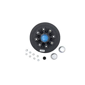 8 on 6.5" Bolt Pattern, 9/16" Studs | 5.2K–7K Axle, Complete Pre-Greased Hub-Drum Assembly - #42 Spindle (Single Hub) 2.250" Seal