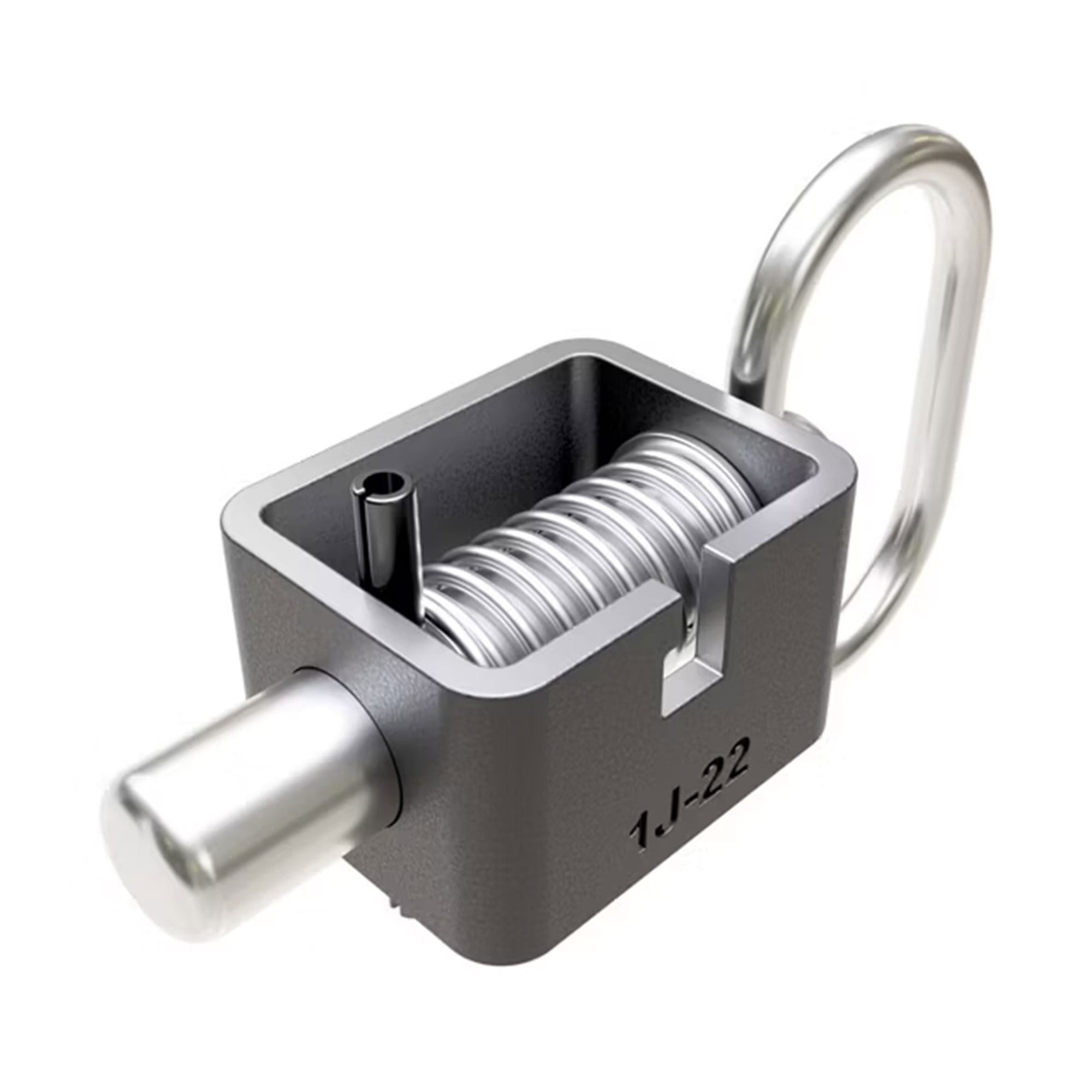 (2-Pack) Weld-On Spring Latch with Ring Handle – 5/8" Pin Diameter, Zinc Finish, 4" Long Pin - Image 2