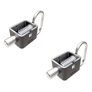 (2-Pack) Weld-On Spring Latch with Ring Handle – 5/8" Pin Diameter, Zinc Finish, 4" Long Pin