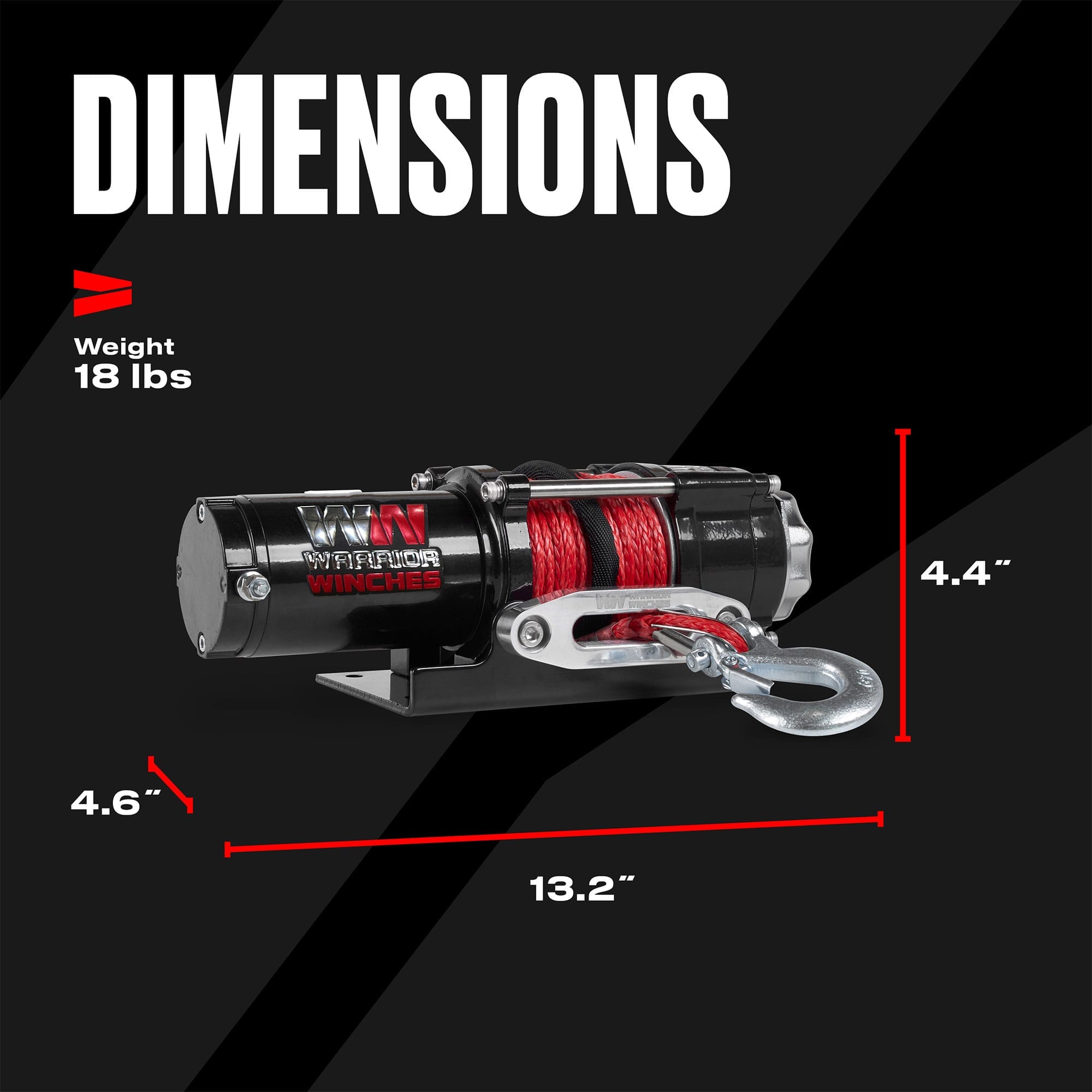Ninja 3,500lb 12v Electric Winch - Synthetic Rope