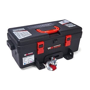 Trojan 4,000 lb 12v Portable Utility Winch - Synthetic Rope