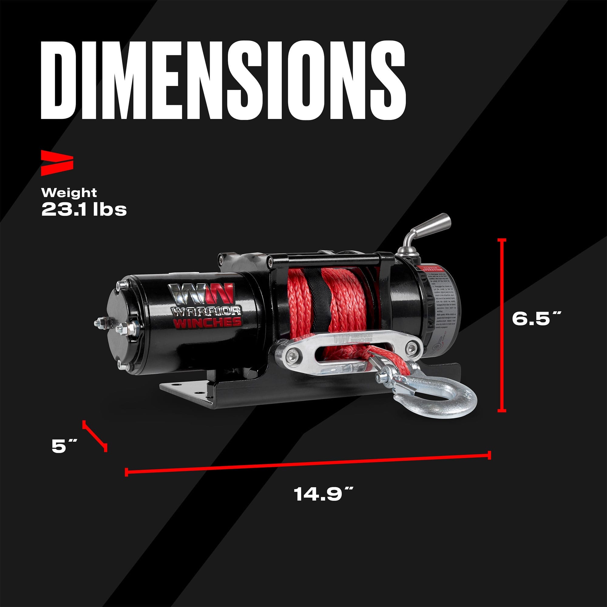 Ninja 4,500 lb 12v Electric Winch - Synthetic Rope - Johnson