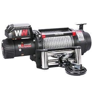 T1000 18,000 lb Severe Duty 12v Electric Winch – Steel Rope