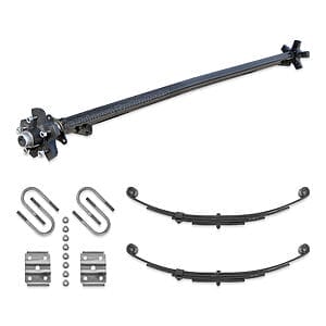Dexter 3500 lb idler trailer axle kit with leaf springs and U-bolt kit
