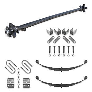 Dexter 3500 lb idler trailer axle kit with leaf springs U-bolt kit and hanger kit