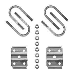 2-3/8 inch trailer axle U-bolt kit for mounting 3500 lb round axles