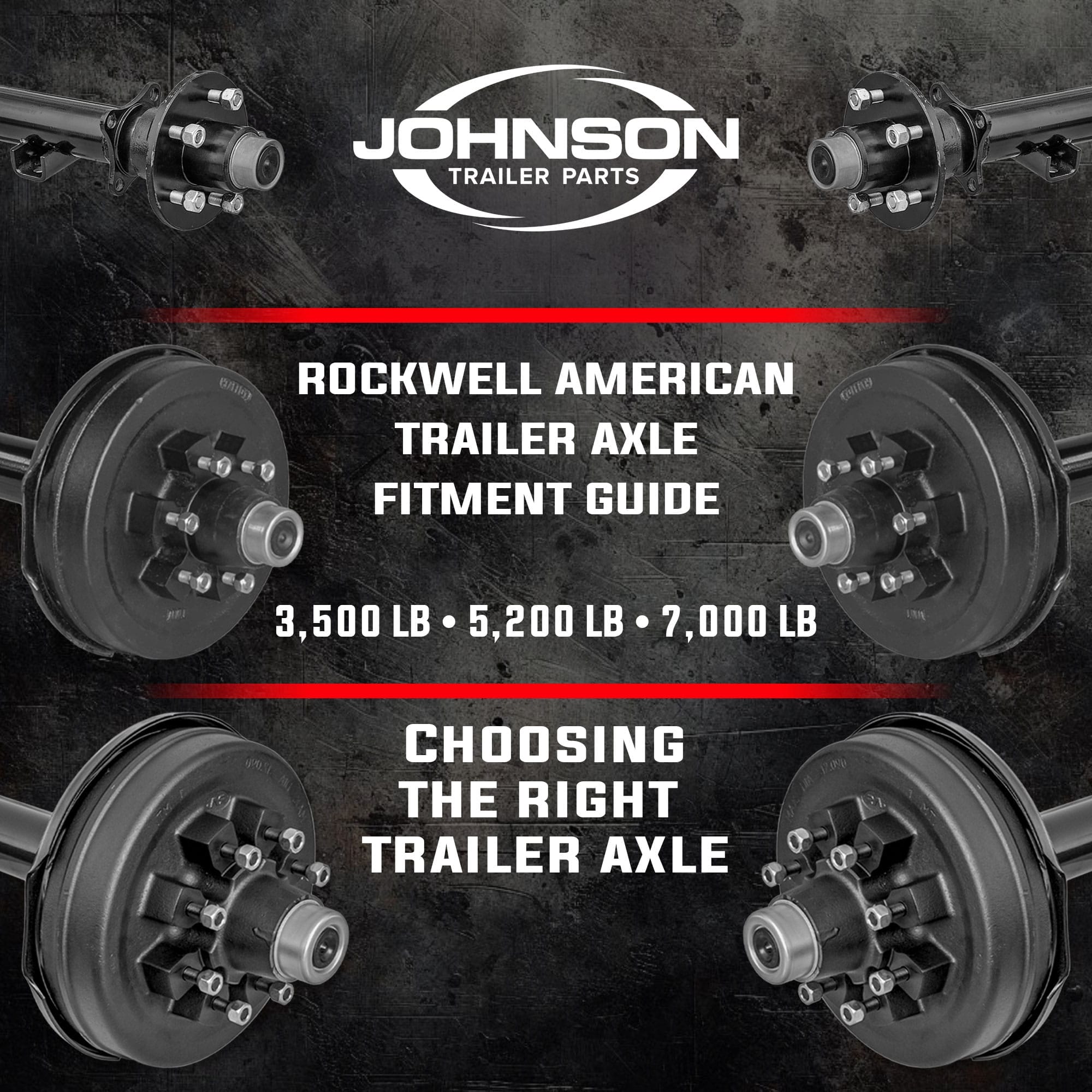 Rockwell American trailer axle fitment guide for 3500 lb 5200 lb and 7000 lb axles
