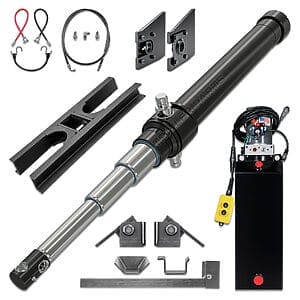 Dexter PCTL-14412-K telescopic dump trailer cylinder kit with 144 inch stroke and hydraulic power unit